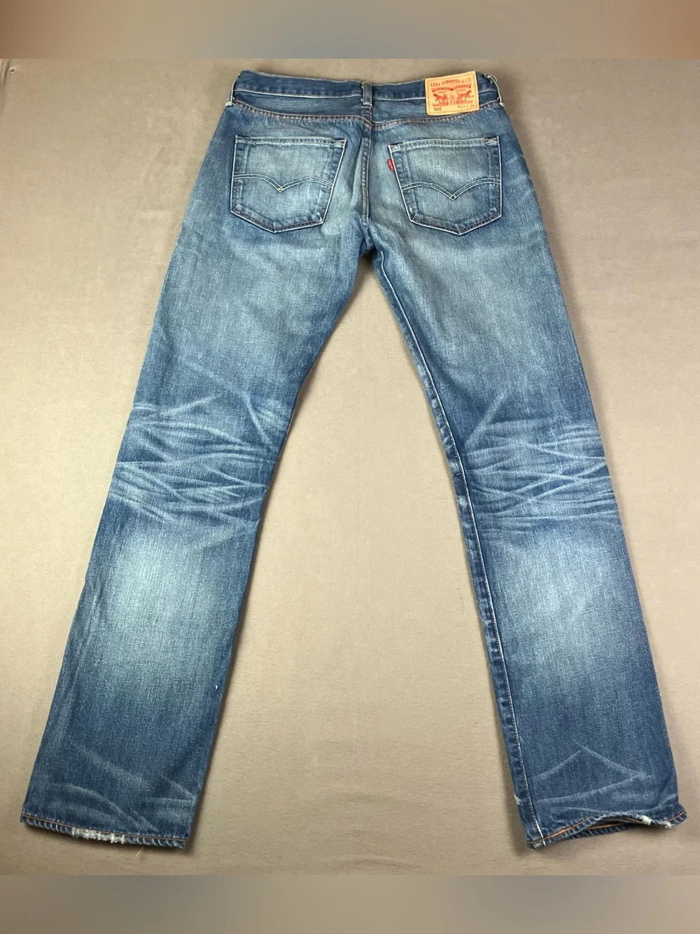 Levis 501 Straight Jeans Men’s Size 33x34 Light Blue Denim Pants Button Fly